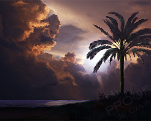 "Palm Tree"\painting by Je' Czaja