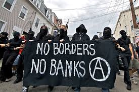 Anarchists protesting